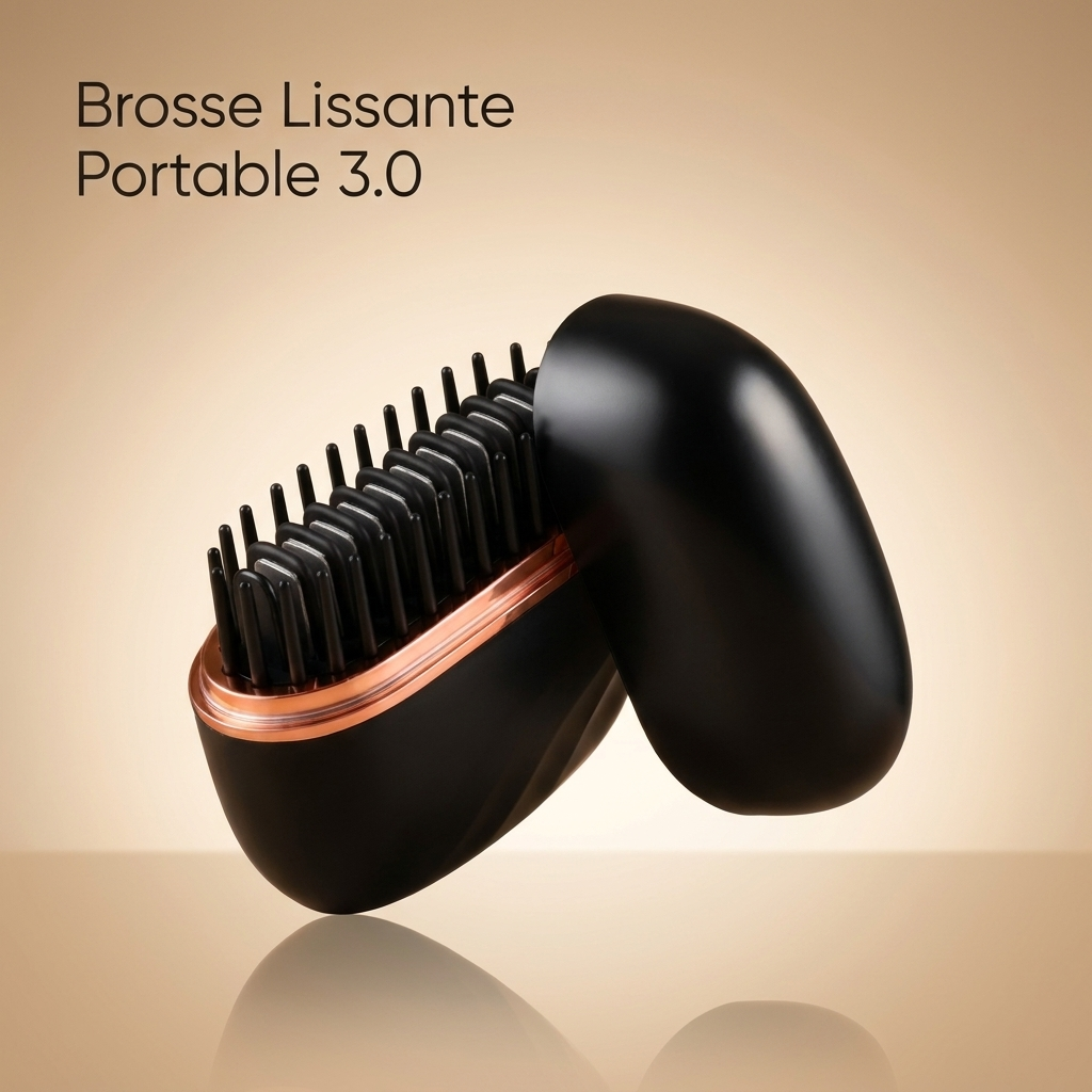 Brosse Lissante Portable 3.0 - Lissage Express Sans Fil